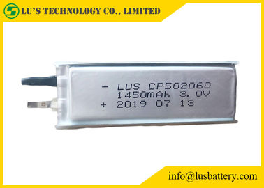 Baterías finas primarias de la batería de litio de la célula ultra fina de Cp502060 3.0V 1450mAh