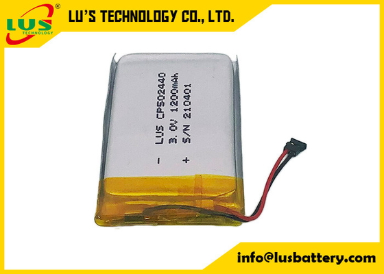 Célula suave ultrafina primaria de la bolsa del litio de la batería de litio de CP502440 3.0V 1200mah CP502440